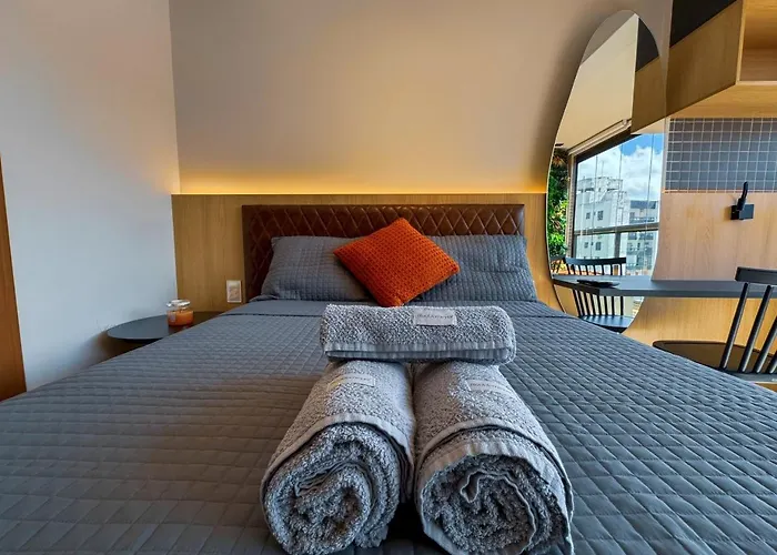 Studio 250Mts Da Praia I Piscina Com Vista Panoramica Em Rooftop I Academia I Home Office I Wifi 100Mbps