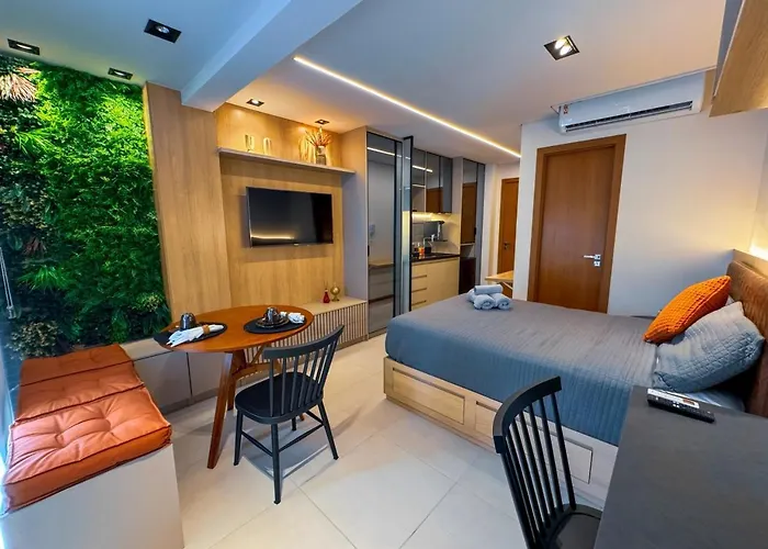 Studio 250Mts Da Praia I Piscina Com Vista Panoramica Em Rooftop I Academia I Home Office I Wifi 100Mbps
